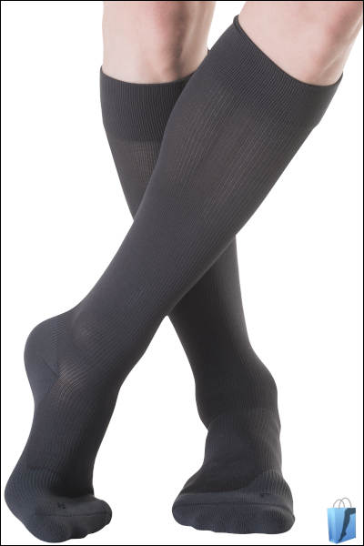 Sigvaris Herrensocken Klasse 2 in der Farbe Carbon-Grau