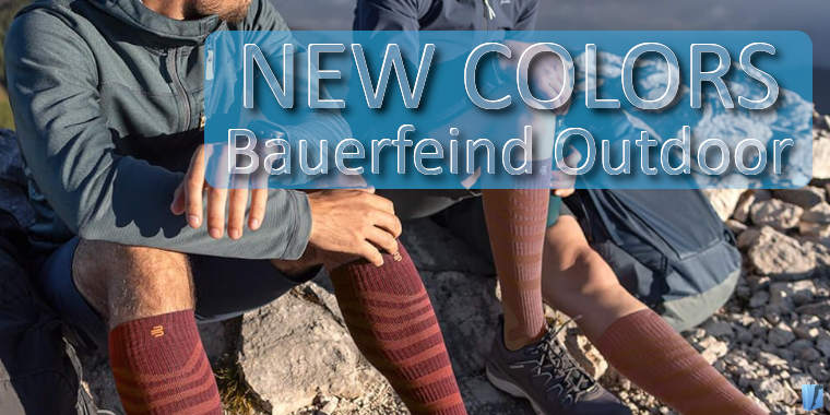 Bauerfeind Outdoor Merion Compression Socks in Granat und Coral