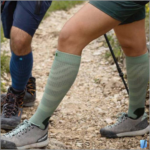 Compression Socks for women in herbal green