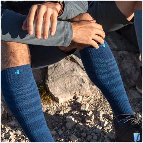 Ocean Blue für Herren - Wandersocken mit Merinowolle